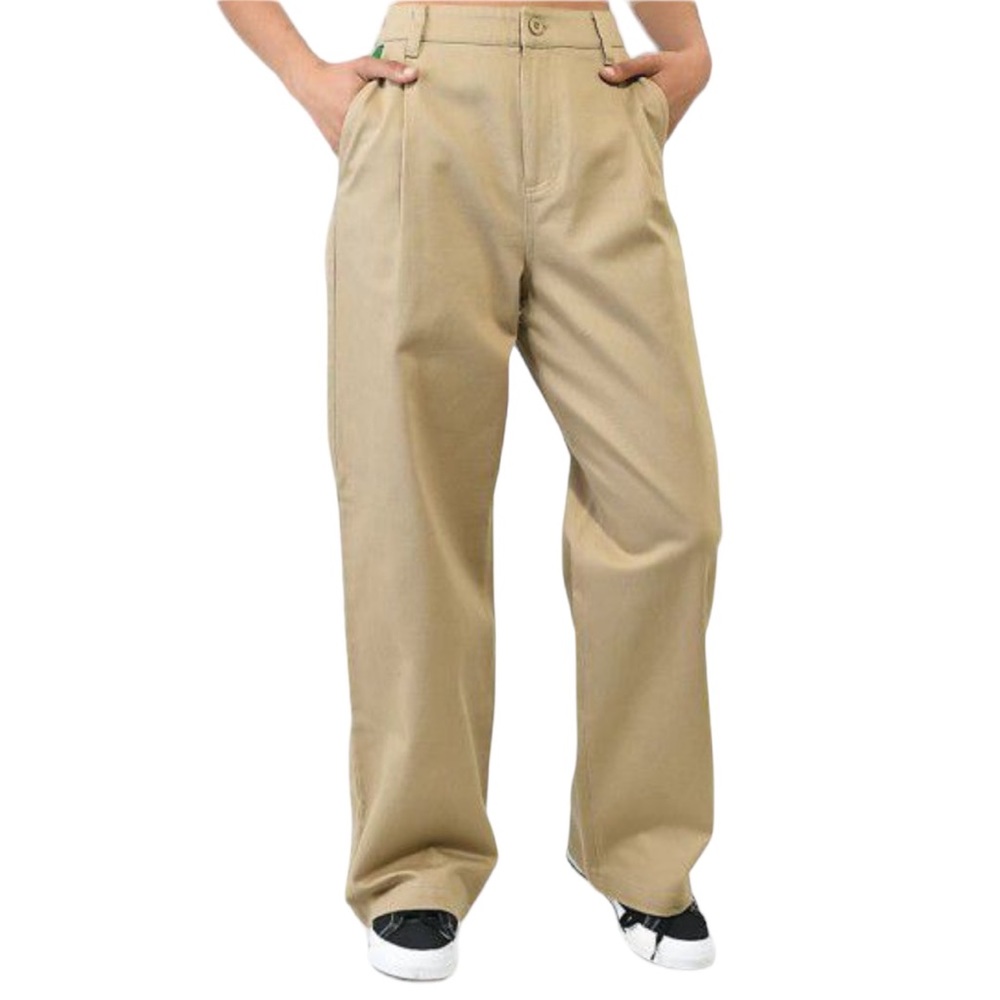 Zumiez Empyre skater high waisted wide leg Light beige trousers